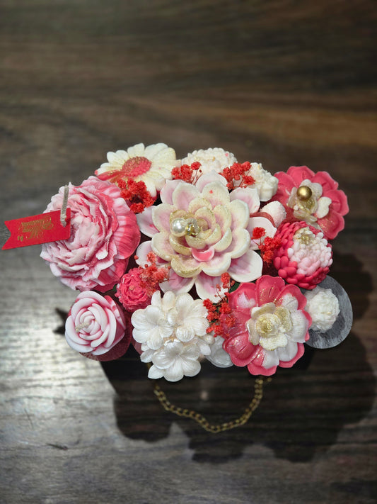 Bouquet de fleurs en bougies & fondants