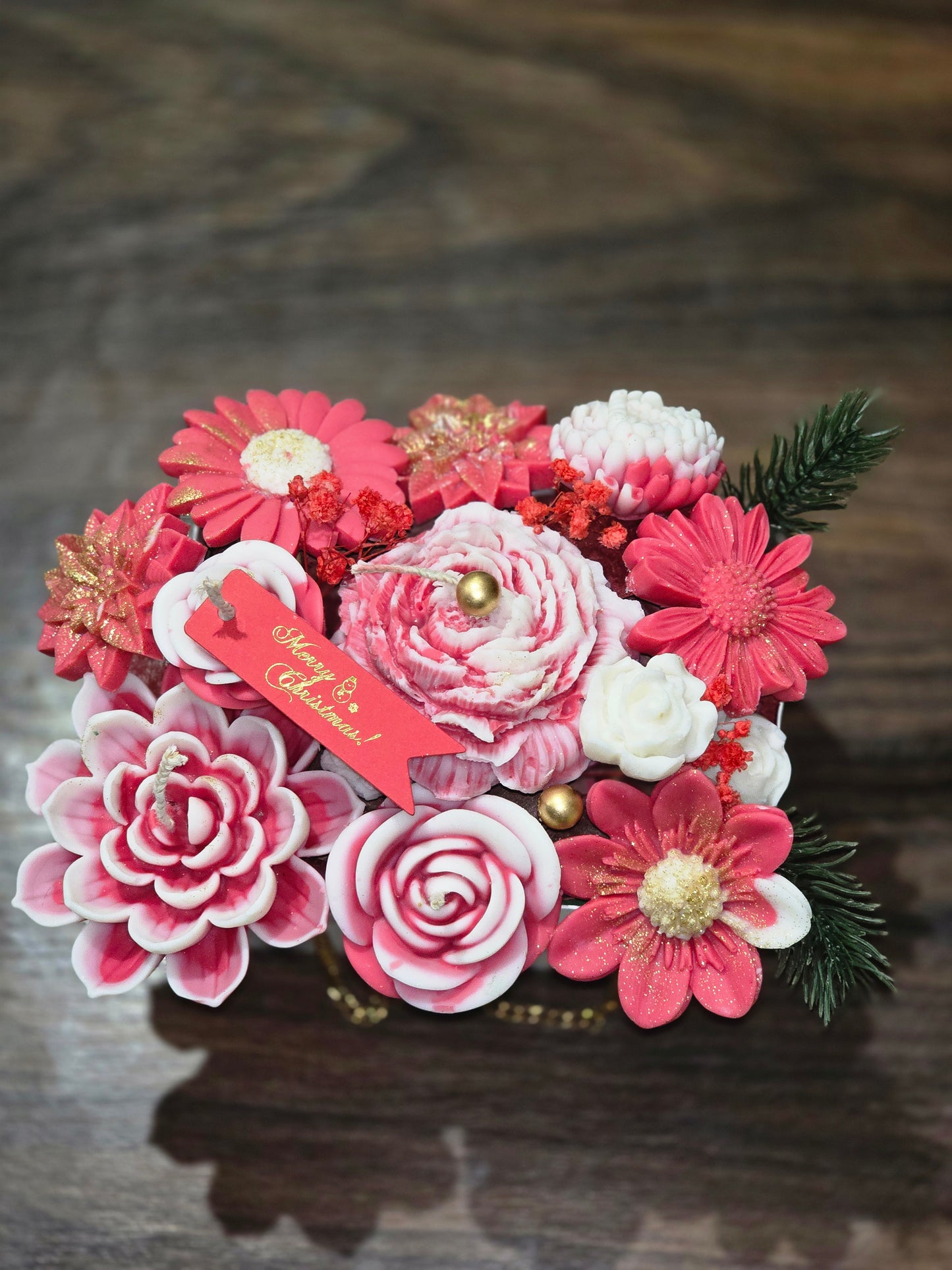 Bouquet de fleur en bougies & savons