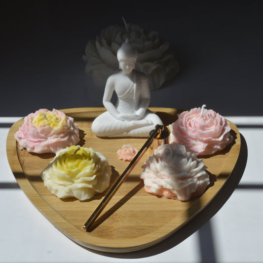 Bougie fleur de Pivoine & Lotus