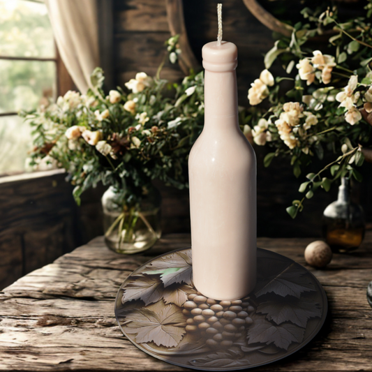 BOUGIE BOUTEILLE DE ROSE